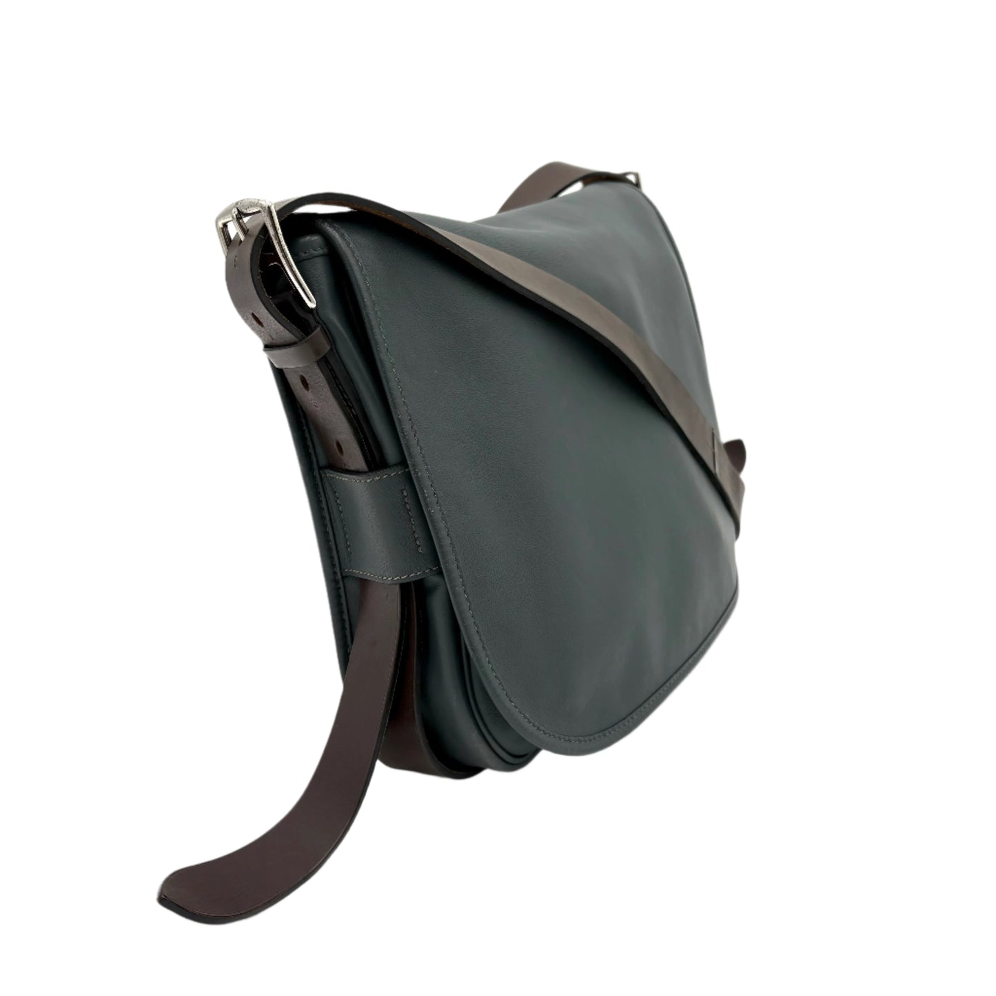 Hermes Leather Barda Messenger Bag