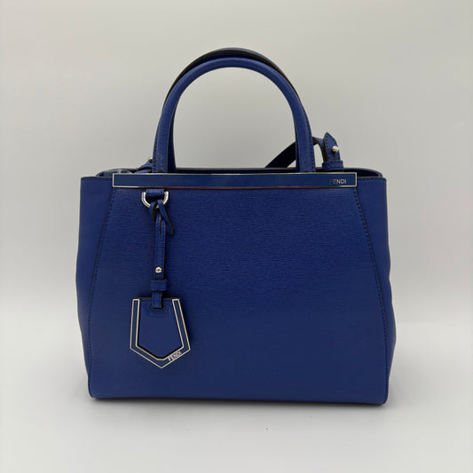 Fendi 2Jours Petite Leather Bag Blue