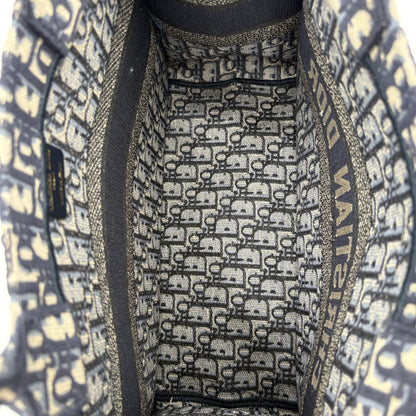 Christian Dior Book Tote Oblique Embroidery