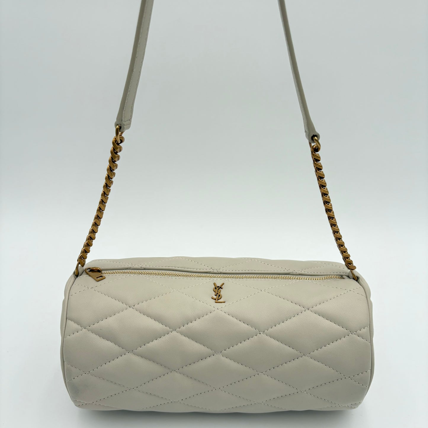 Saint Laurent Sade Tube Quilted Leather Bag