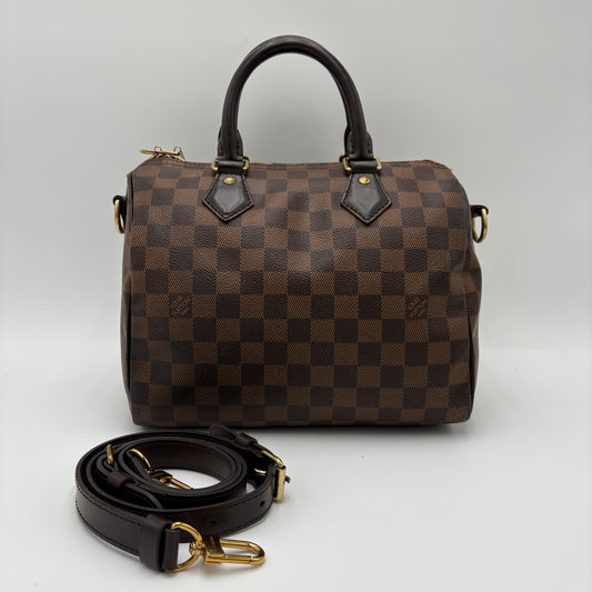 Chipped Louis Vuitton Speedy Bandoulière 25 Damier Ebene