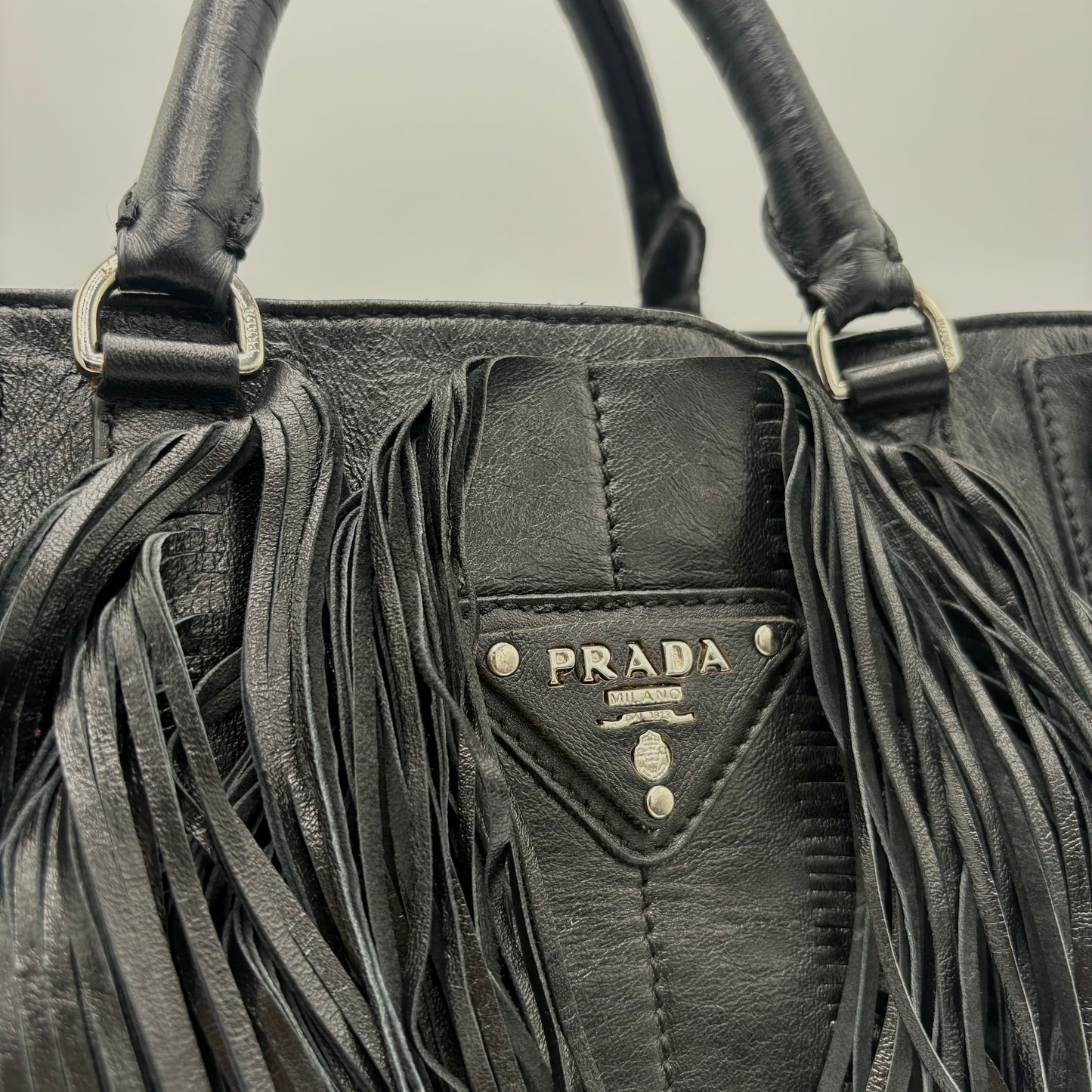 Prada Fringe Top Handle Bag