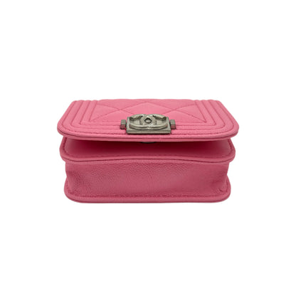 MIB 2023 Chanel Mini Boy Belt Bag Pink Caviar