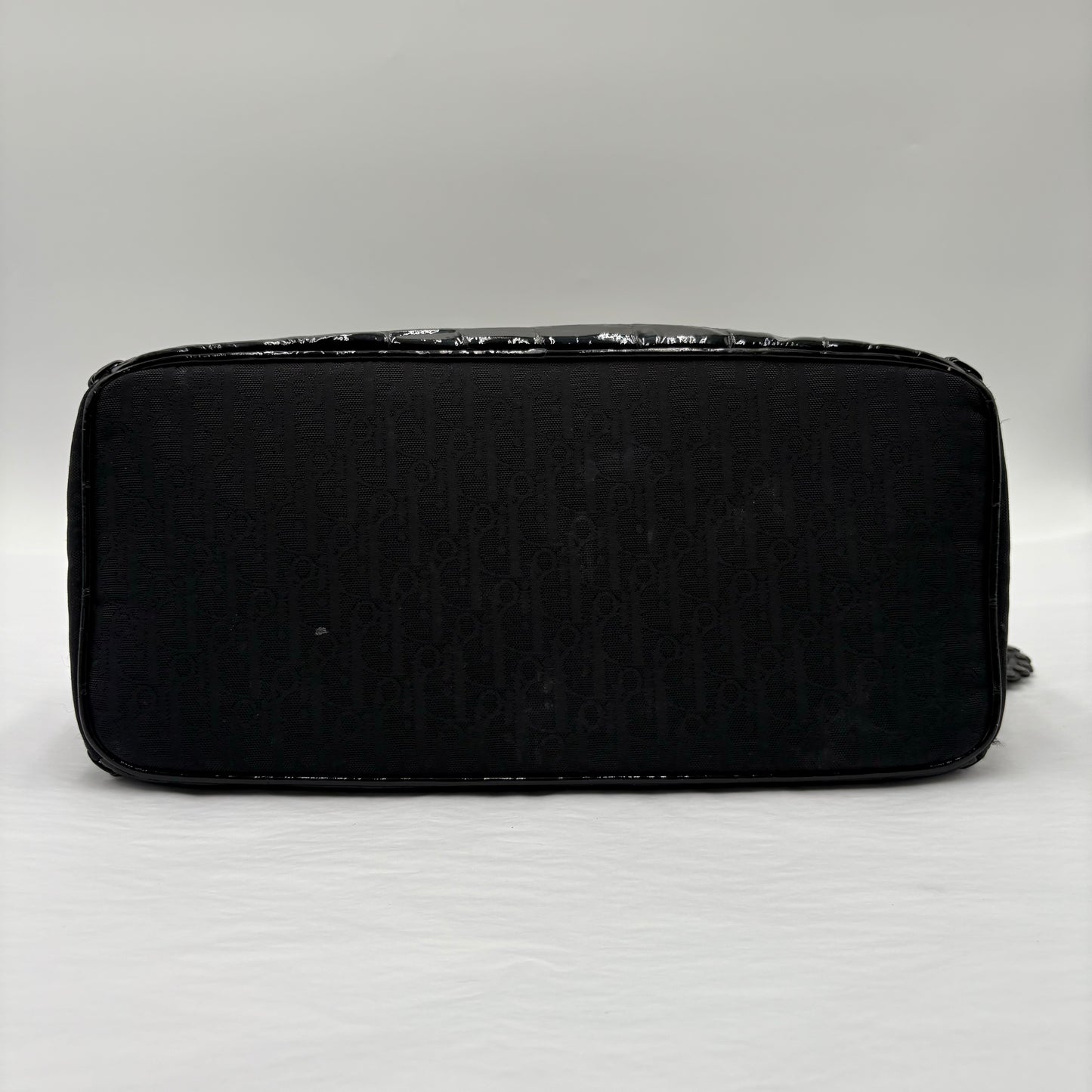 Christian Dior Patent Embossed Stitch Tote