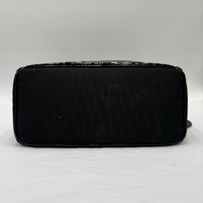 Christian Dior Patent Embossed Stitch Tote