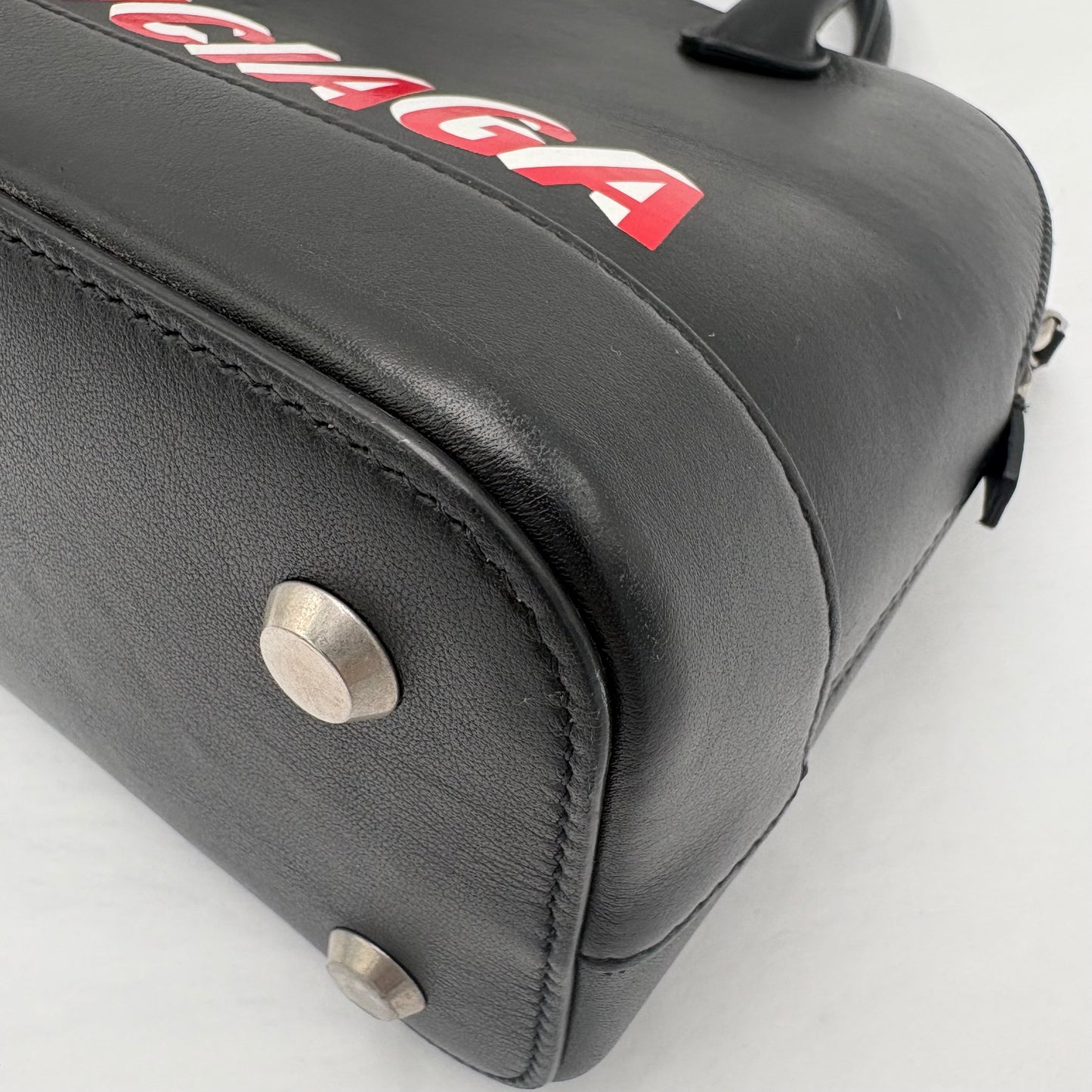 Balenciaga Calfskin Leather Ville Satchel Bag