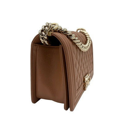 Chanel Pearl Caviar Medium Boy Bag