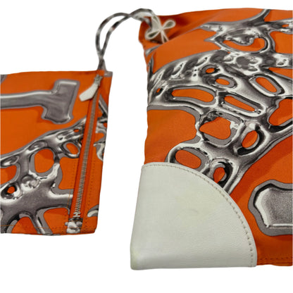 Hermes Vif Argent Silky City 33 Pouch Bag