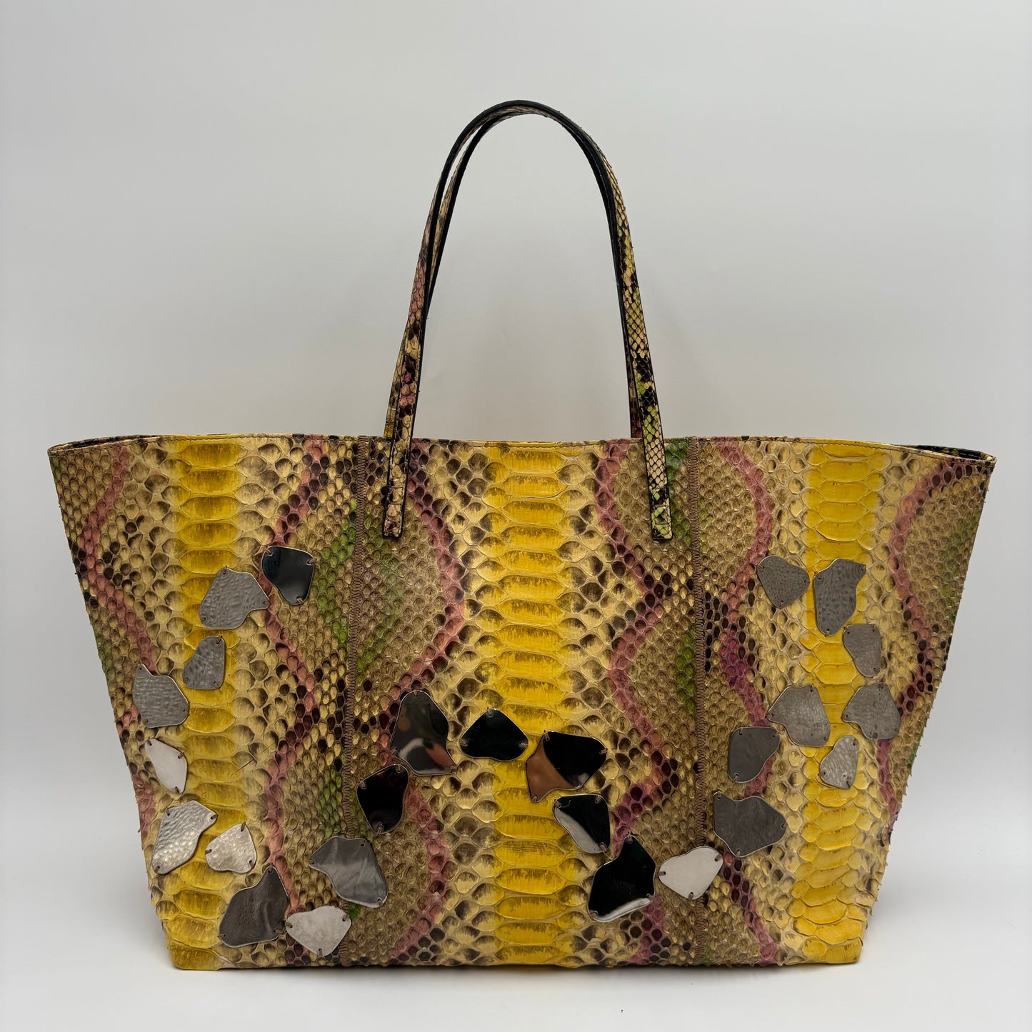 Fendi Python Embellished Tote