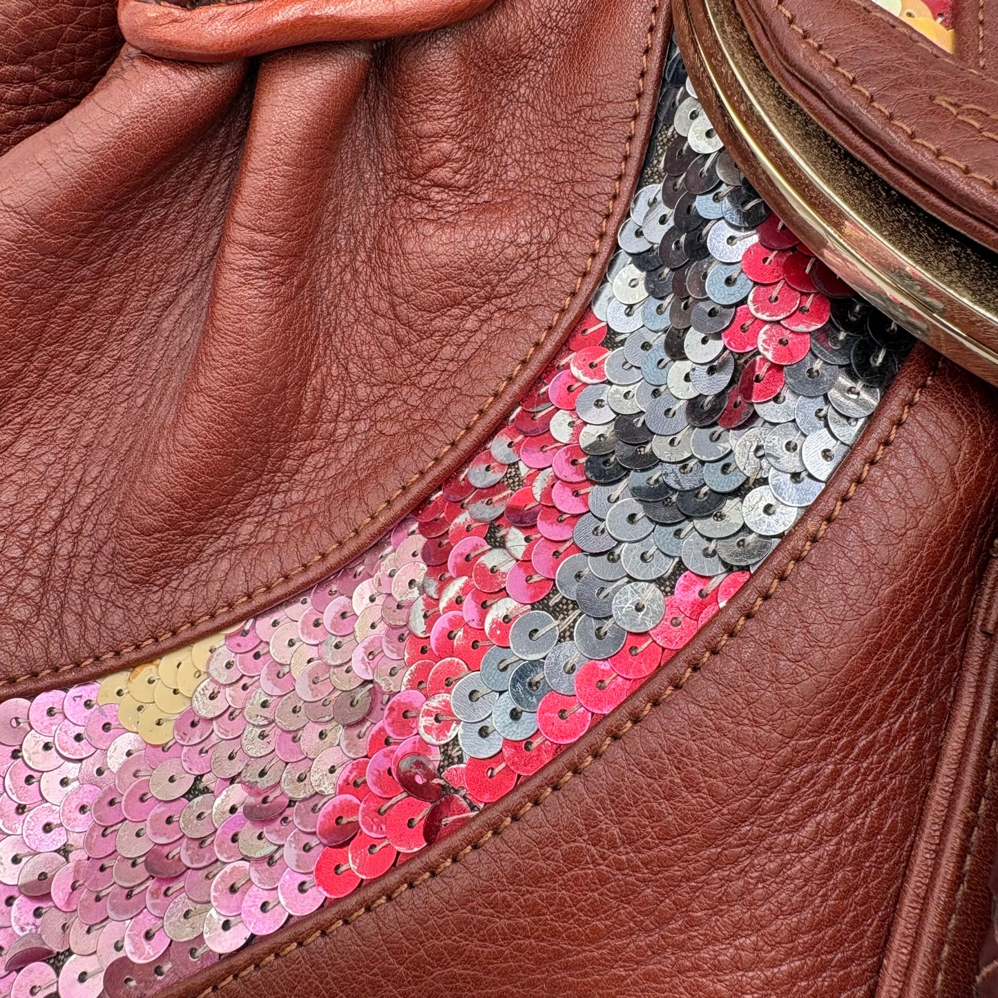Limited Edition Fendi Leather Sequin Spy Bag