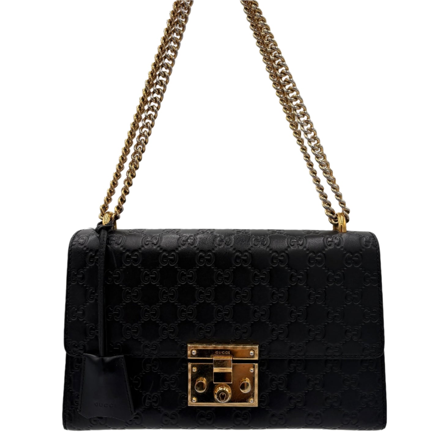 Gucci Guccissima Padlock Flap Bag