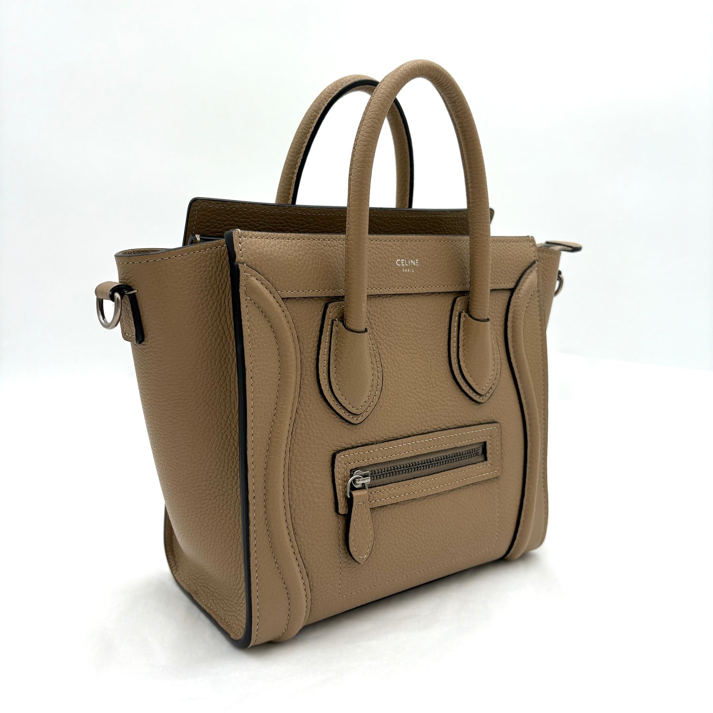 Celine Nano Luggage Tote-Taupe