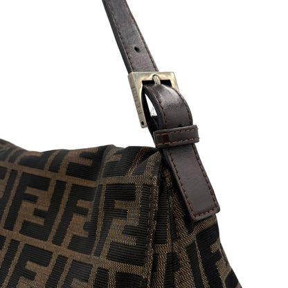 Vintage Fendi Mama Zucca Canvas Baguette