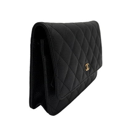 2015 Chanel Wallet On Chain-Black Caviar