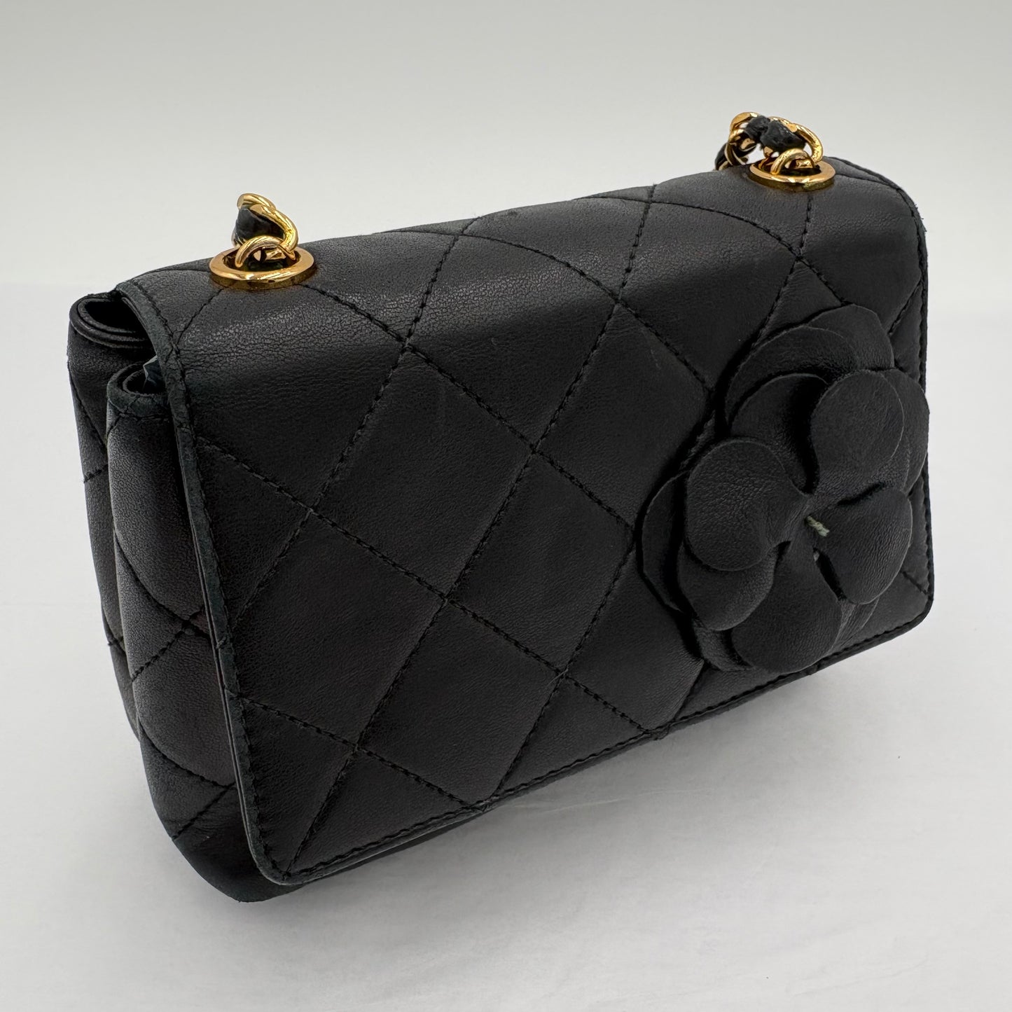 2000-02 Chanel Mini Camellia Flap Bag AS IS