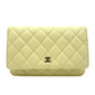 MIB 2023 Chanel Caviar Light Yellow Wallet On Chain WOC