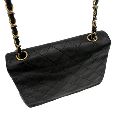 89-91 Single Flap Chanel Bag-Black Lambskin