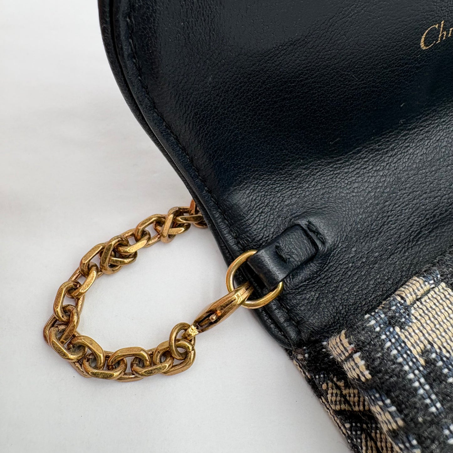 Christian Dior Nano Saddle Chain Pouch