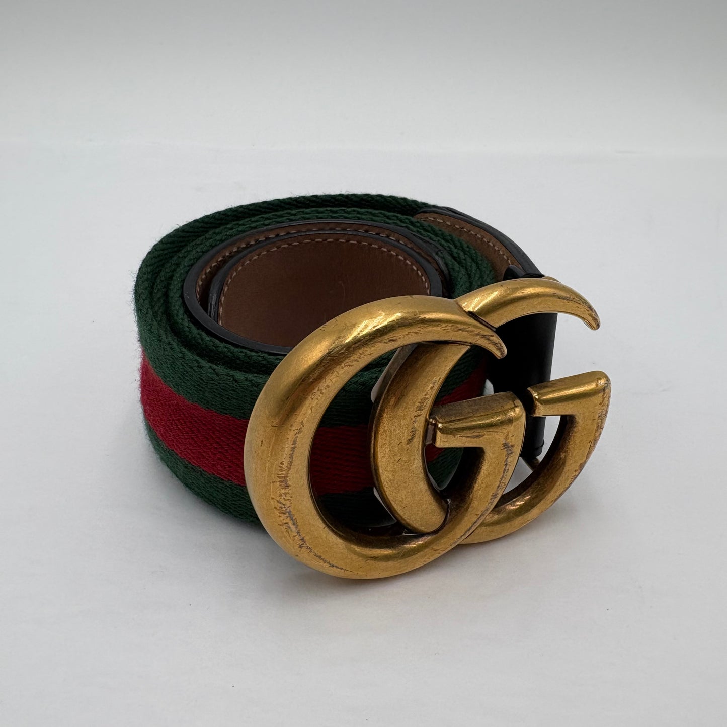 Gucci Interlocking GG Buckle Web Belt