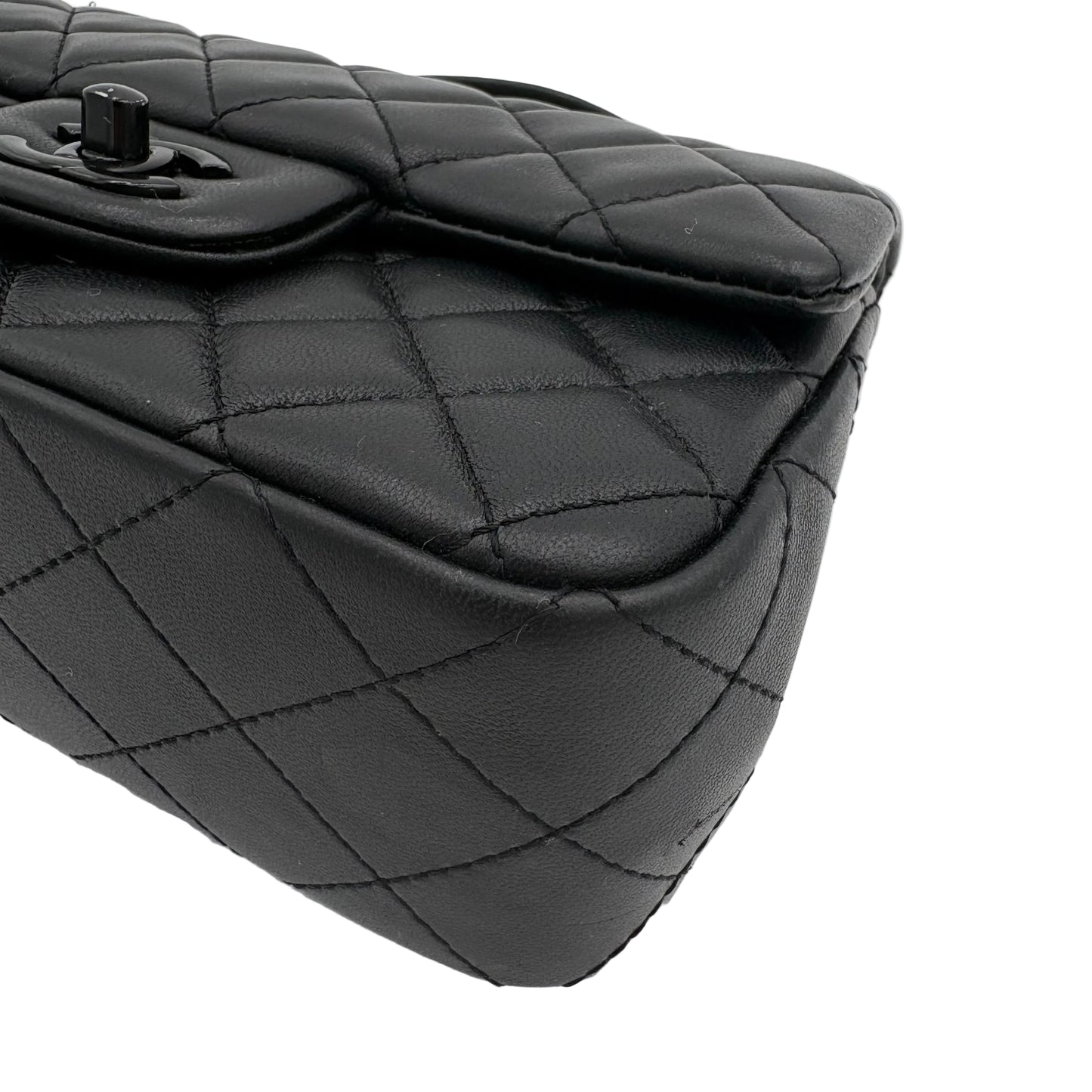 Chipped Chanel Top Handle Mini Flap Bag