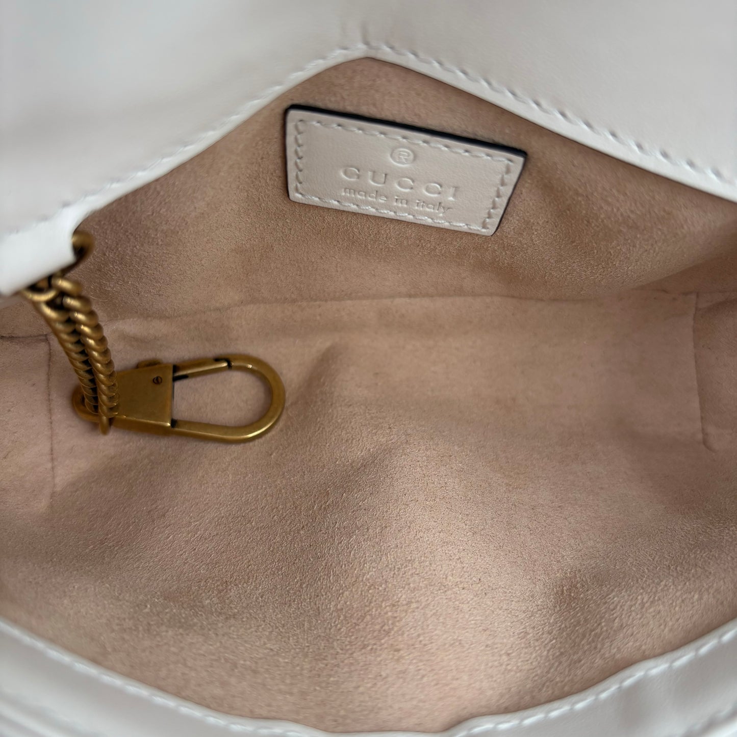 Gucci GG Marmont Chevron Super Mini Crossbody