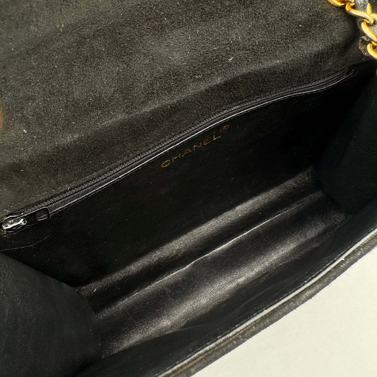 1986-88 Chanel Suede Diamond Stitch Flap Bag