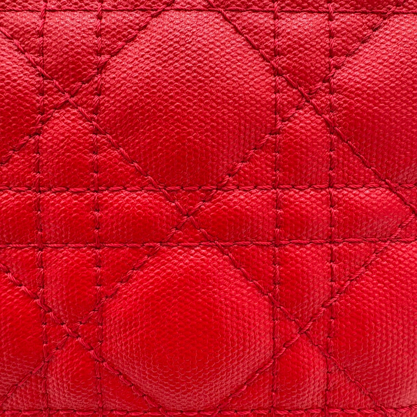 Christian Dior Panarea Red Tote-Cannage Canv