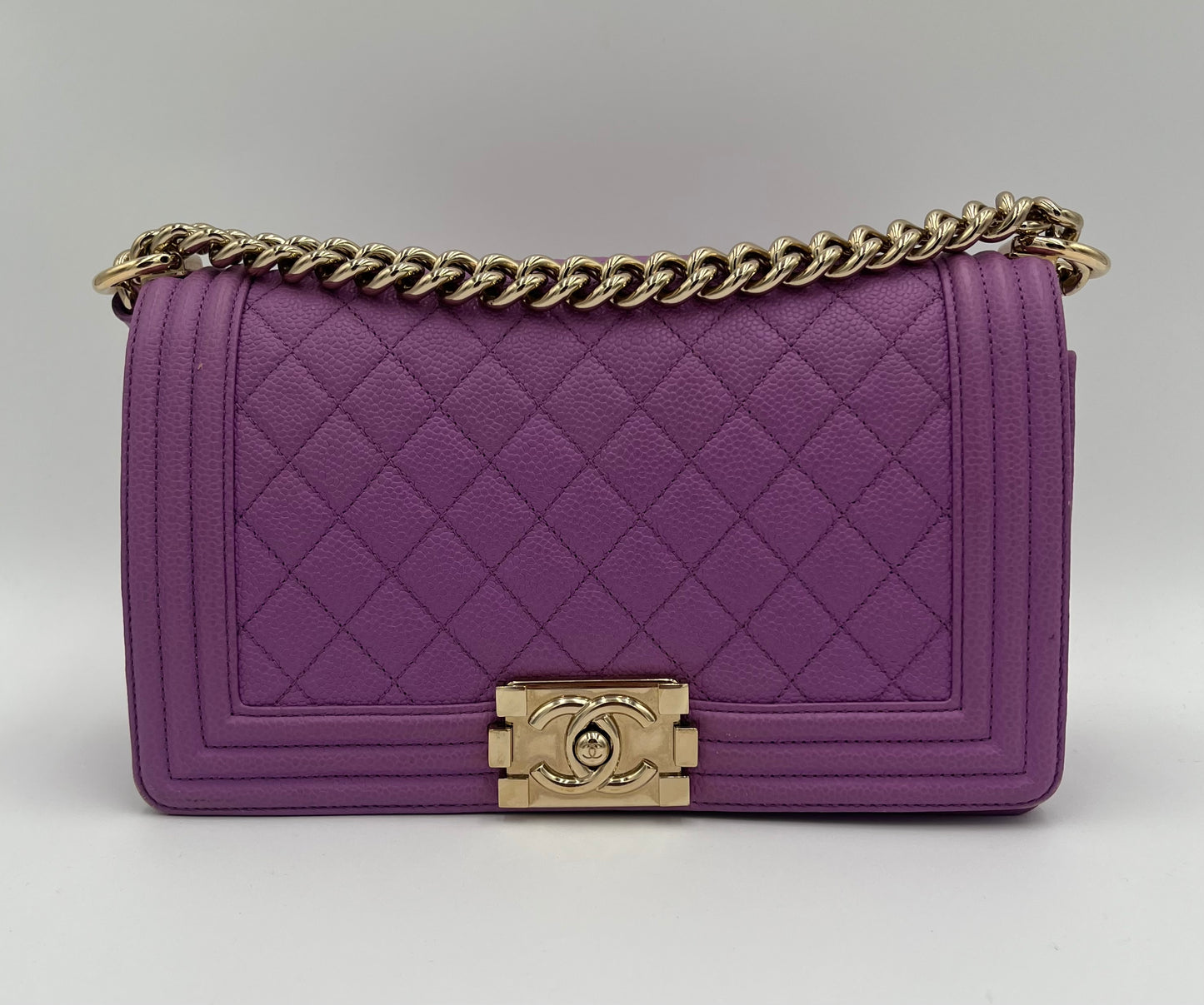 Chanel Caviar Boy Bag-Lavender : Old Medium