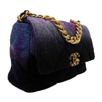 2020 Chanel Tweed Mixed Metal Hombre 19 Bag