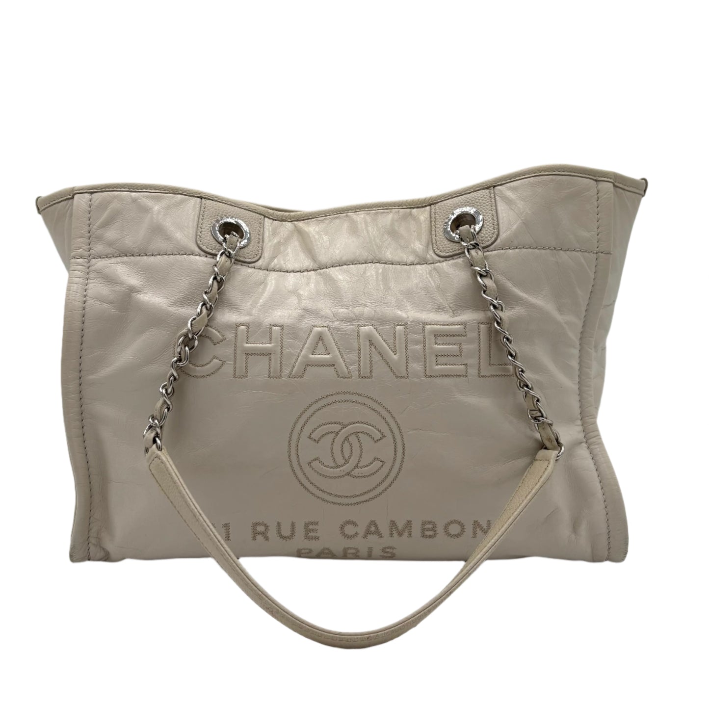 Chanel 2016 Leather Deauville Medium Tote
