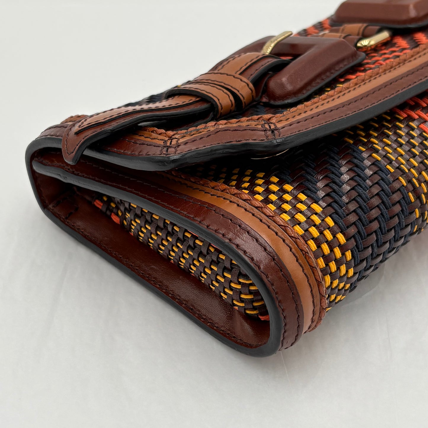 Burberry Prorsum Woven Margot Clutch