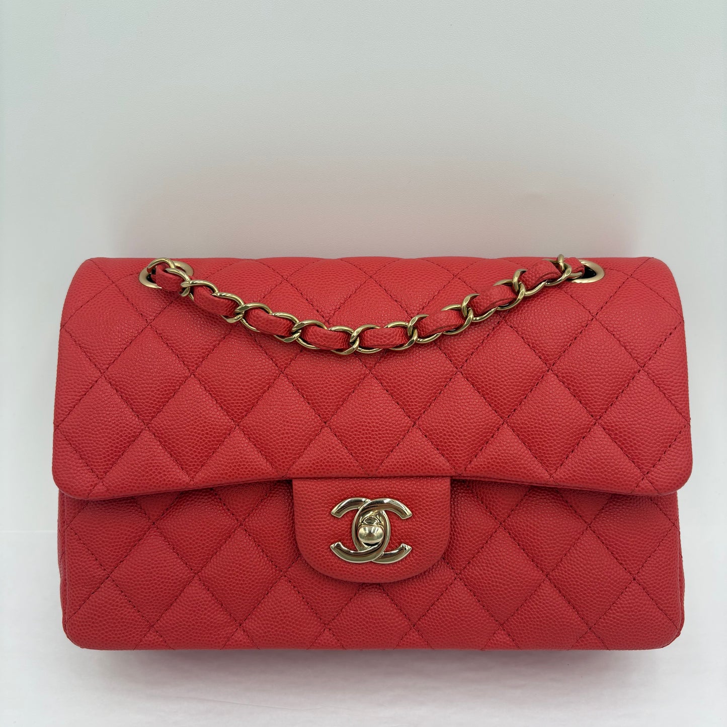 In Box Chipped Chanel Quilted Caviar Classic Double Flap