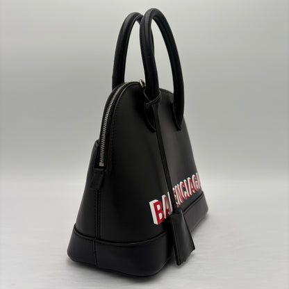 Balenciaga Calfskin Leather Ville Satchel Bag