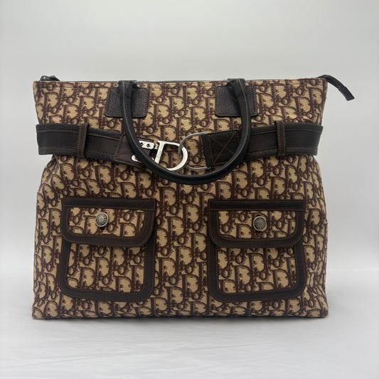 RARE 2006 Christian Dior Trotter Flight Canvas Tote