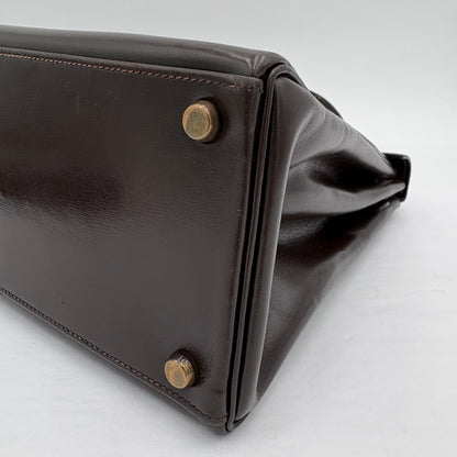 1981 Hermes Box Calf Gold H/W Kelly