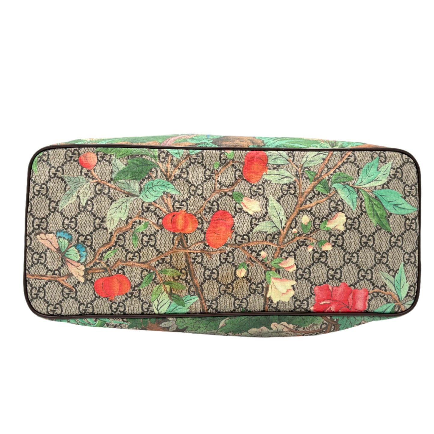 Gucci GG 2 Way Soft Tote Tian Print Canvas Medium