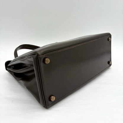 1981 Hermes Box Calf Gold H/W Kelly