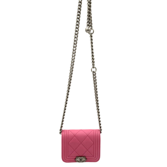MIB 2023 Chanel Mini Boy Belt Bag Pink Caviar