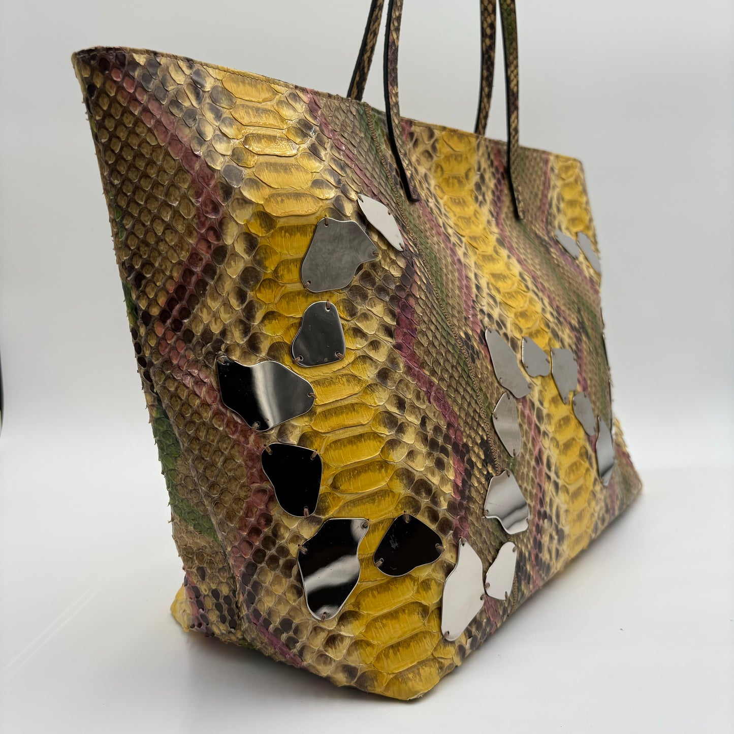 Fendi Python Embellished Tote