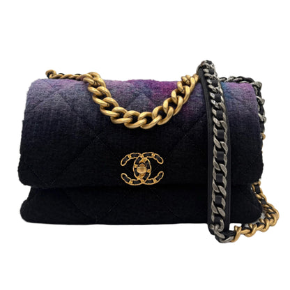 2020 Chanel Tweed Mixed Metal Hombre 19 Bag