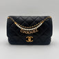 Chanel Quilted Pearl Logo Flap Bag