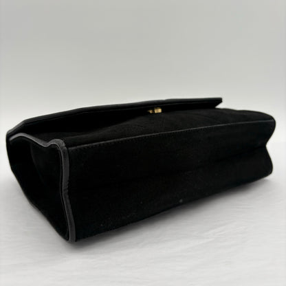 1986-88 Chanel Suede Diamond Stitch Flap Bag
