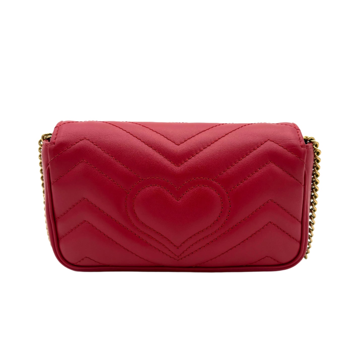 Gucci GG Marmont Super Mini Bag-Red Leather : Super Mini