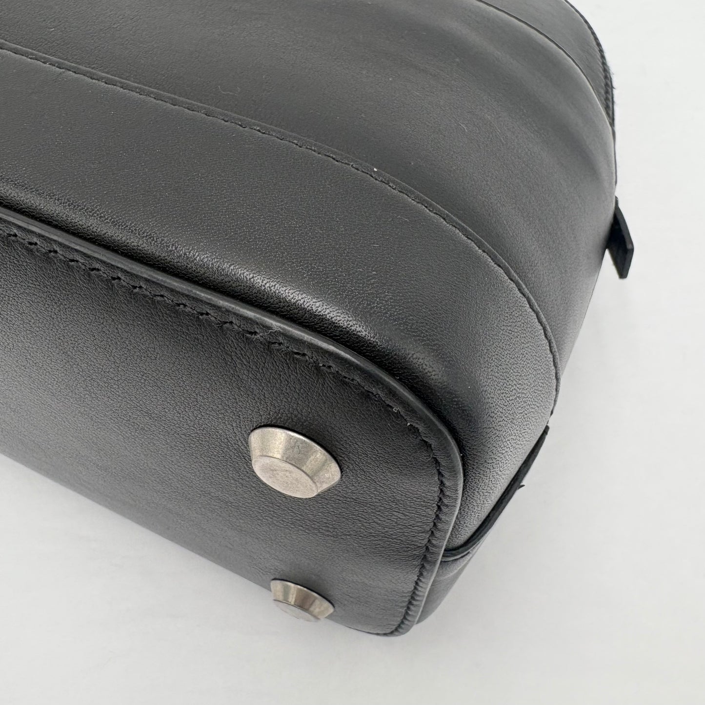 Balenciaga Calfskin Leather Ville Satchel Bag