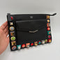 NIB Fendi Kan Envelope Leather Studded Crossbody