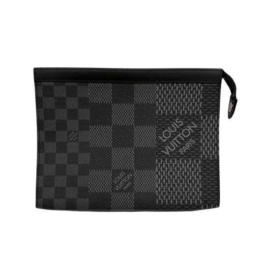 Chipped Louis Vuitton 3D Pochette Voyage Clutch Bag
