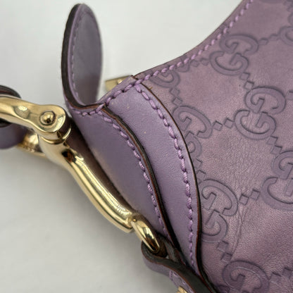 Gucci Guccissima Creole Hobo Horsebit Shoulder Bag