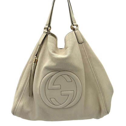 Gucci Soho Hobo Shoulder Bag-Ivory : Large