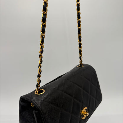 1994-96 Chanel Quilted Caviar Single Flap