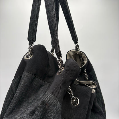 2009-10 Chanel Denim Stretch Spirit Cabas Tote Bag